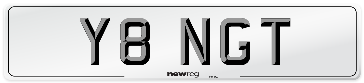 Y8 NGT Number Plate from New Reg
